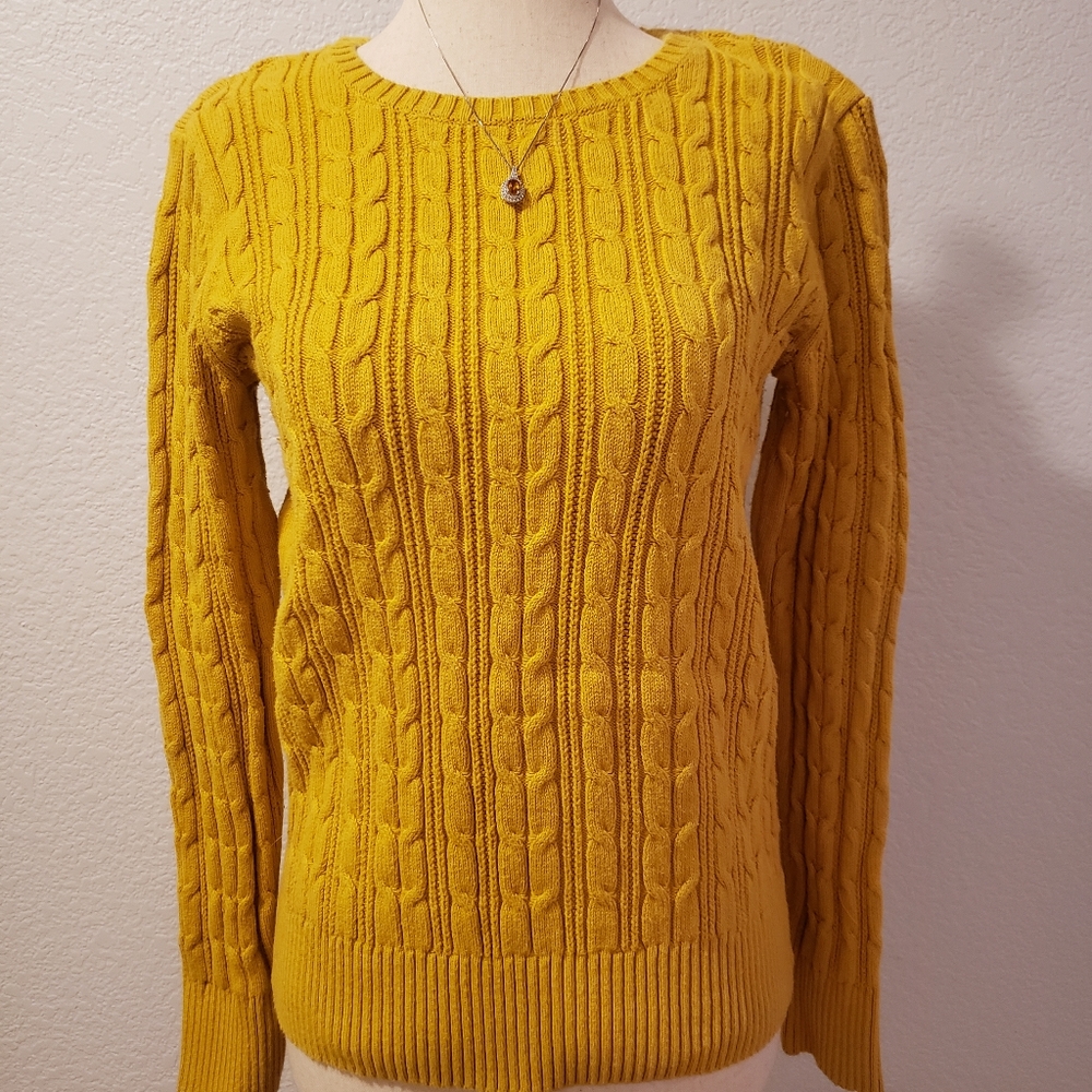 Yellow Knit Sweater size Medium